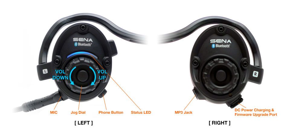 Sena SPH10 Bluetooth Helmetless Headset Intercom | JPCycles.com