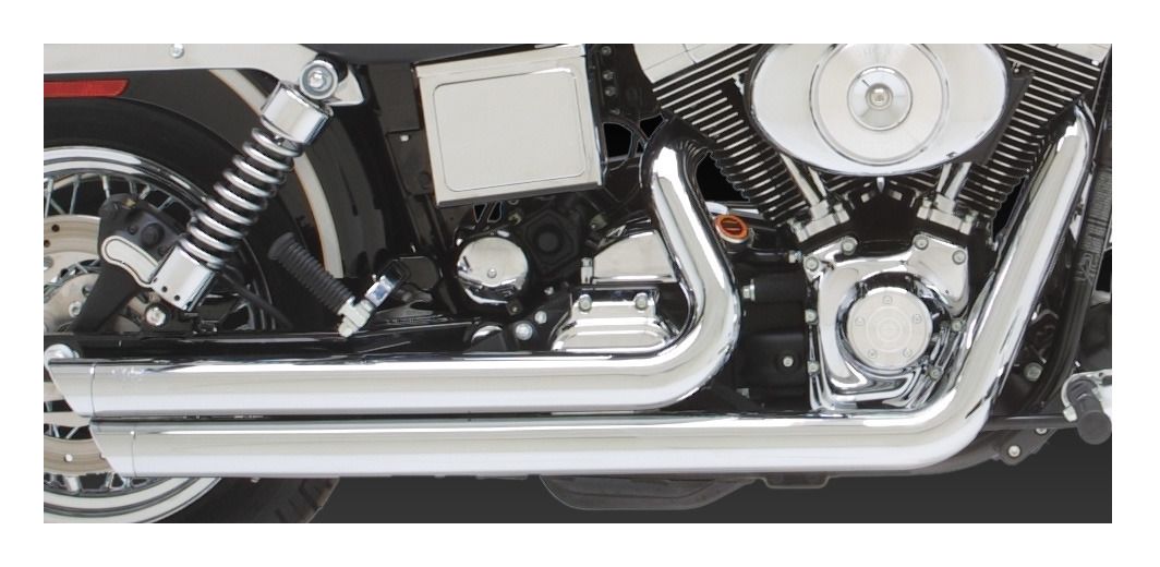 Vance & Hines Big Shots Staggered Exhaust For Harley Dyna 1991