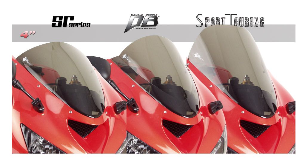 MILINBABY Zero Gravity Kawasaki ZX-6R 03-04 Double Bubble Windscreen