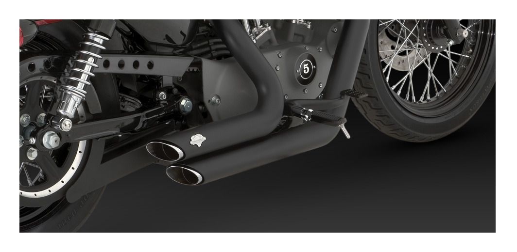 Vance & Hines Shortshots Staggered ブラック Shortshots Staggered - Vance & Hines