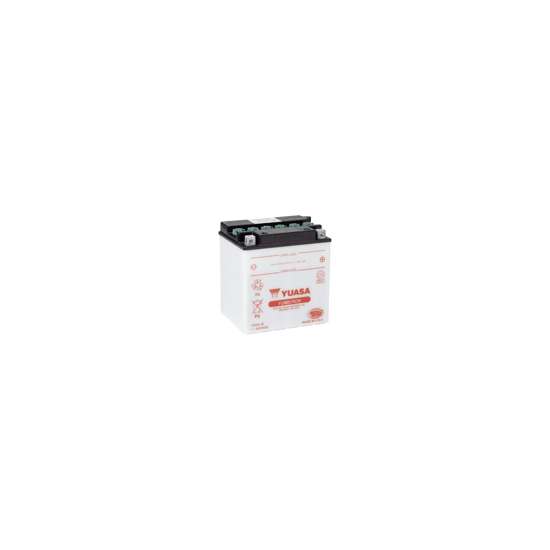 YUAM22H30 Yuasa YB30L-B Yumicron Conventional Battery sku YUAM22H30
