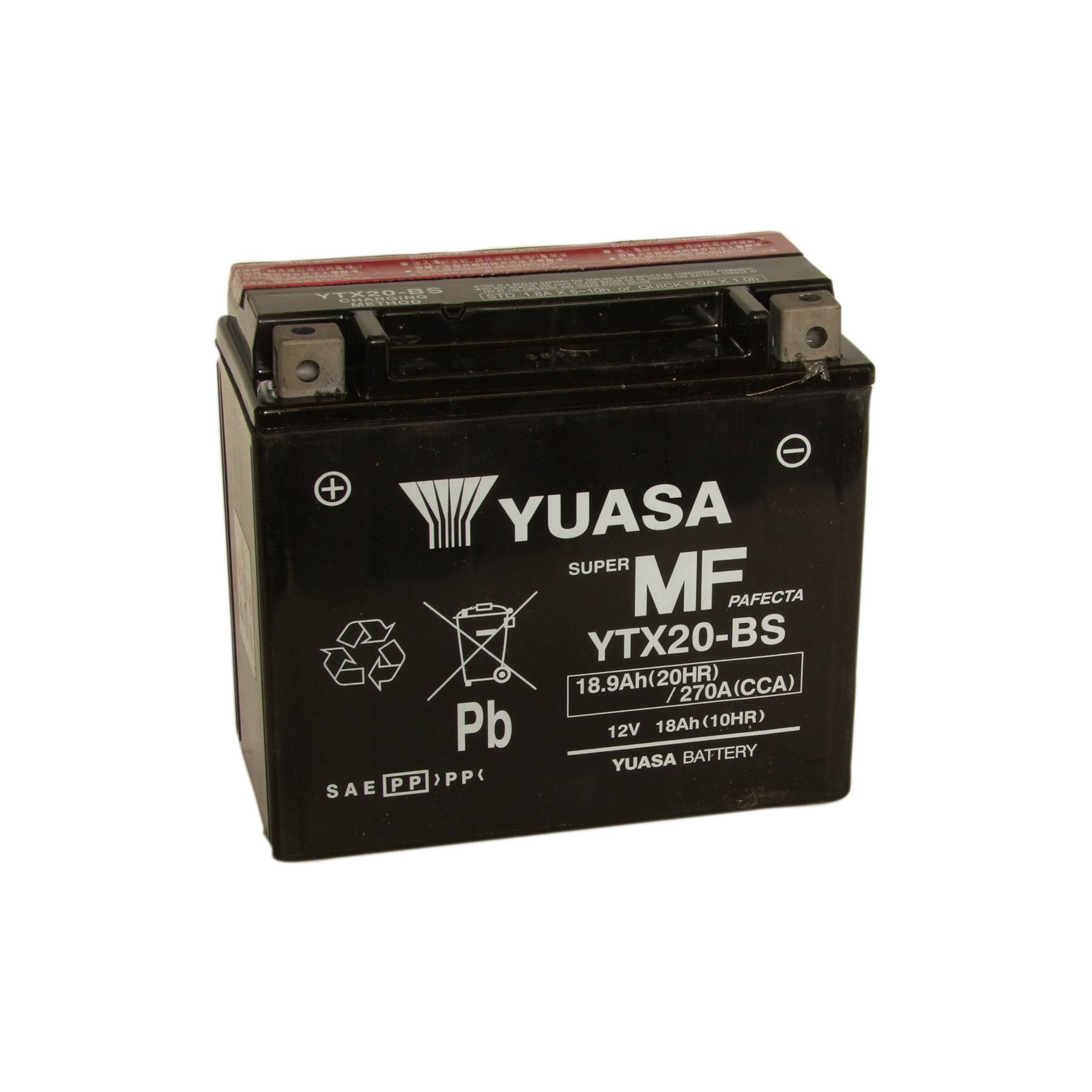 YUAM32RBS/YTX20-BS Yuasa YTX20-BS AGM Battery sku YUAM32RBS/YTX20-BS