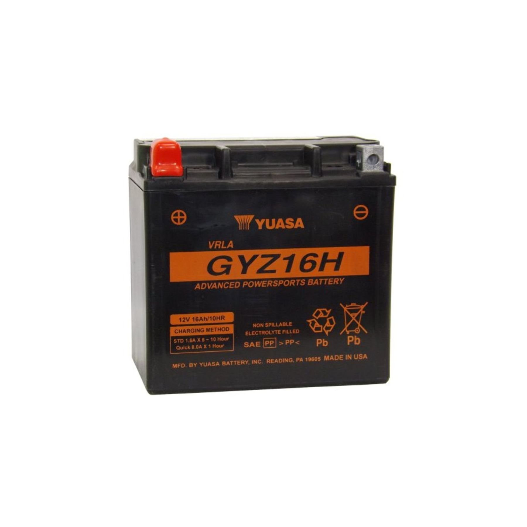 Yuasa GYZ16H Factory Activated AGM High Performance Battery