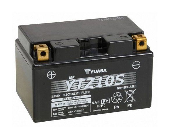 Yuasa YTZ10S Factory Activated AGM High Performance Battery