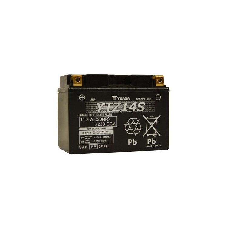 Yuasa YTZ14S Factory Activated AGM High Performance Battery