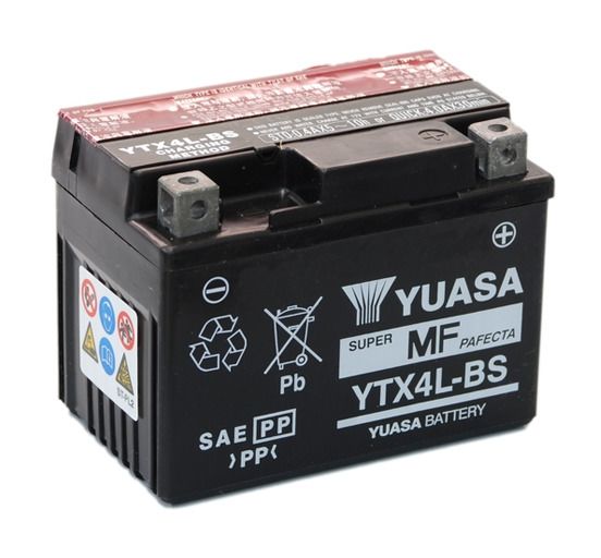Yuasa YTX4L-BS AGM Battery | JPCycles.com