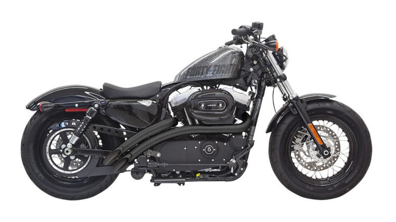 Bassani Radial Sweepers Exhaust With Heat Shields For Harley
