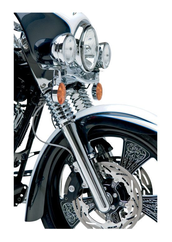 ハーレー　フロントフォーク　アレンネス　Hot Legs　10-Gauge　クローム Arlen Ness 10-Gauge Hot Legs Fork Lower Set For Harley - RevZilla