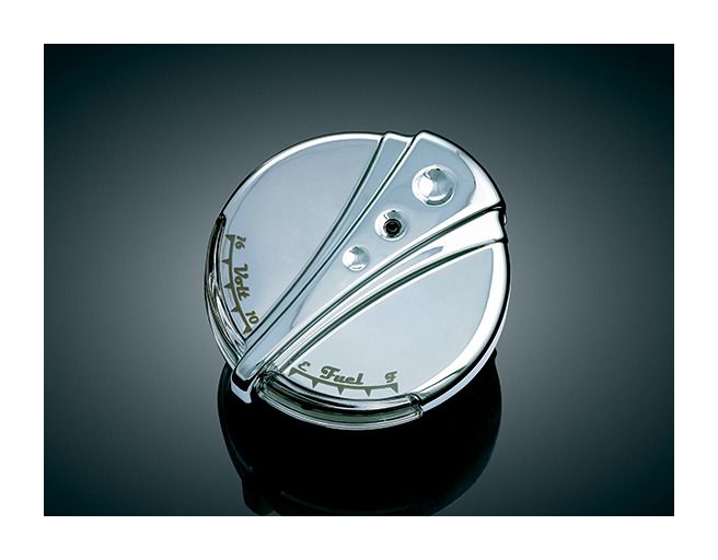 Kuryakyn LED Cap Gas Fuel And Battery Gauge For Harley 19942013