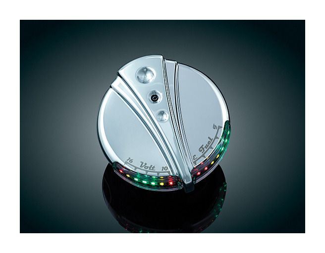 Fuel Gauge Custom Harley Fuel Caps Kuryakyn LED Cap Gas Fuel And
