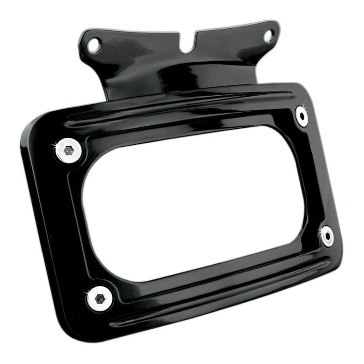 Kuryakyn Gloss Black License Plate Frame For Harley Trike Motorcycles 2010-2019