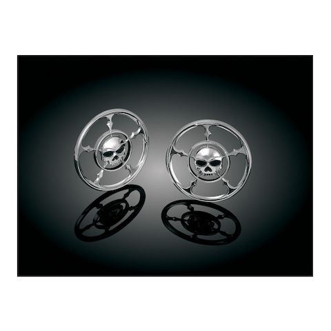 Kuryakyn Zombie Front Speaker Grills For Harley Touring 1996-2013