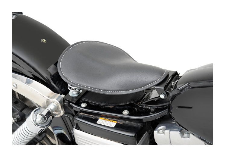 NATGIC Universal Motorcycle Crocodile Leather Saddle Solo Seat Cushion Spring For Harley/Honda - View #10
