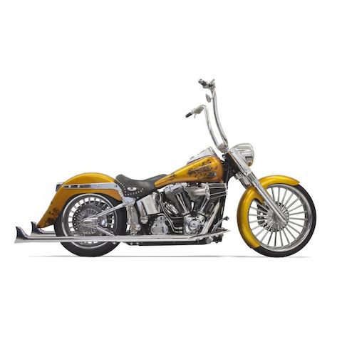 Bassani True Dual Pipes With Long Fishtails For Harley Softail 2007-2017