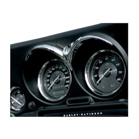Kuryakyn Gauge Brow Trim For Harley Touring 1996-2013