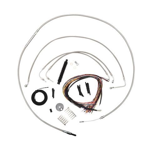 LA Choppers Handlebar Cable Brake Line And Wire Kit For Harley Touring 2008-2013