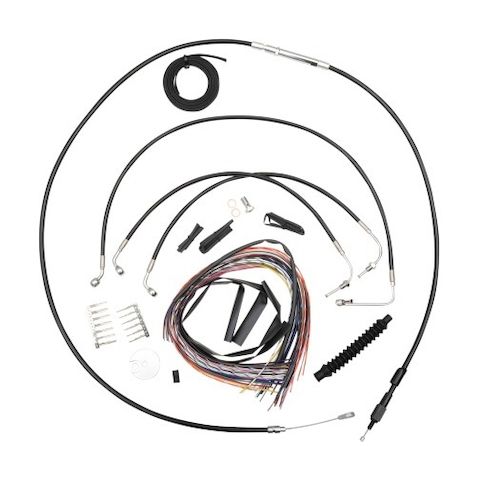 LA Choppers Handlebar Cable Brake Line And Wire Kit For Harley
