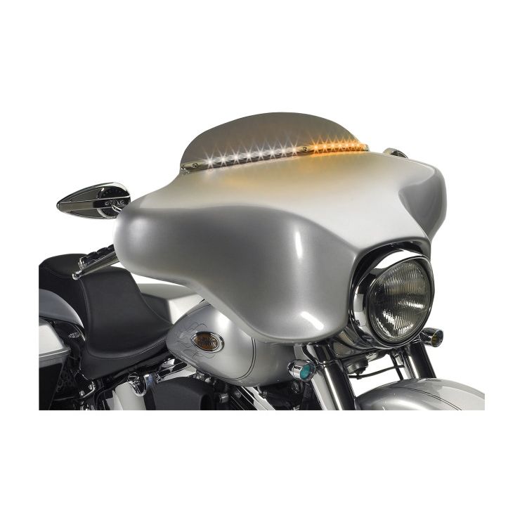 Cycle Visions LED Light Tech Windshield Trim For Harley Touring
