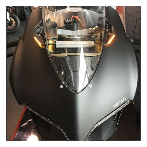 New Rage Cycles Mirror Block Off LED Turn Signals Ducati 899 Panigale