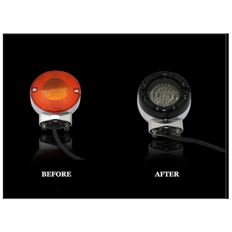 Custom Dynamics 1157 LED Flat Ringz Turn Signals For Harley 1994-2017