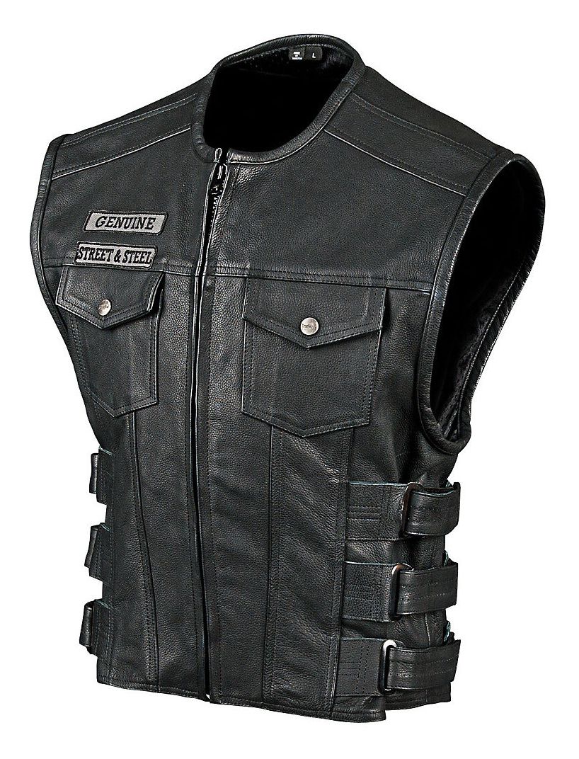 Street Steel Anarchy Leather Vest