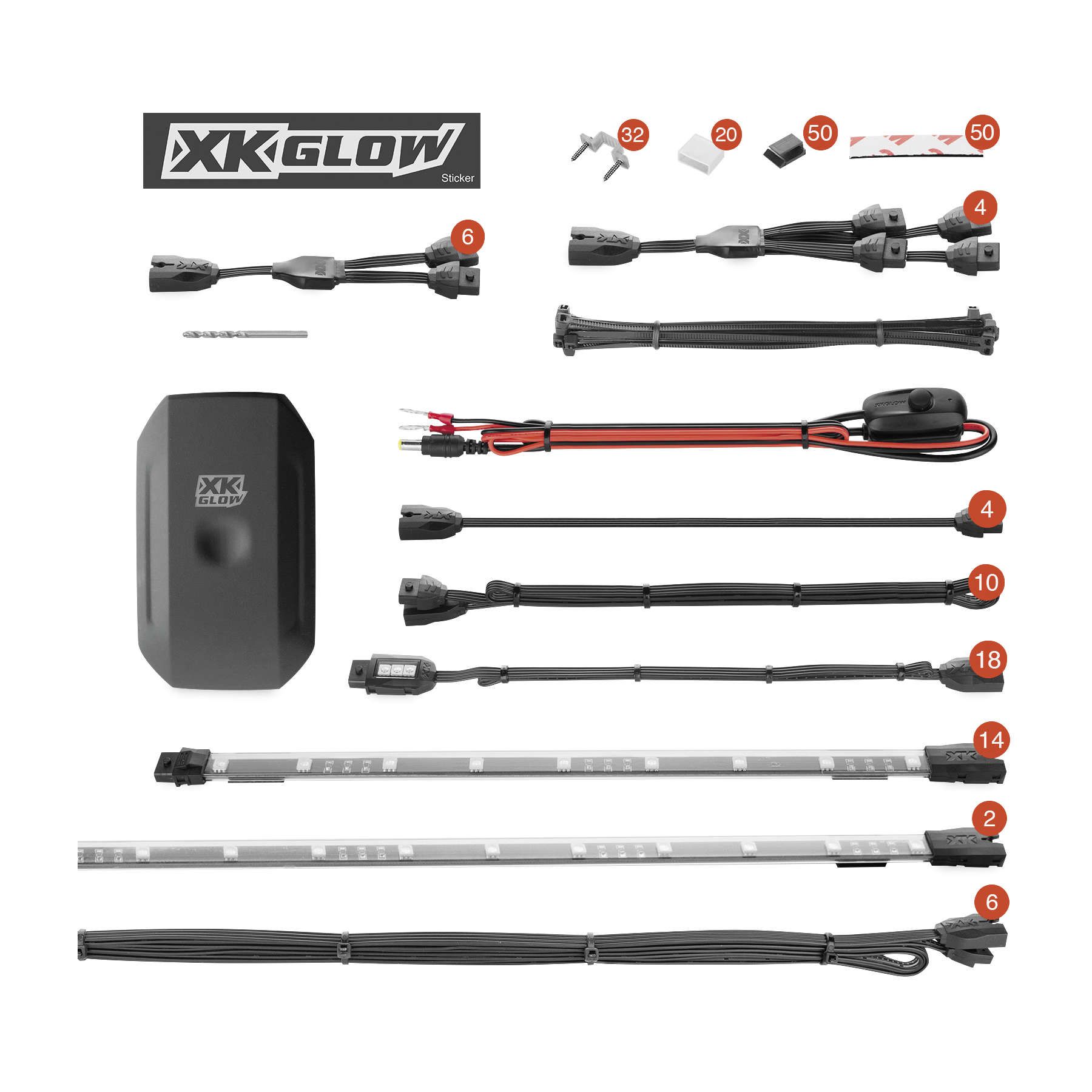 XKGlow XKChrome App Controlled LED Light Kit / UTV / ATV