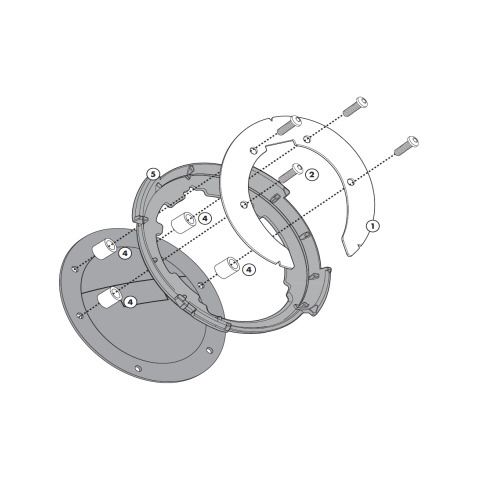 Givi Tanklock Bike Specific Flange MV Agusta / Yamaha 1998-2024
