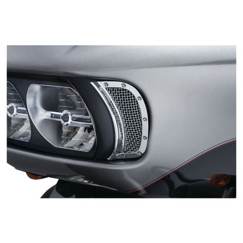Kuryakyn Mesh Headlight Vent Accents For Harley Road Glide 2015-2025