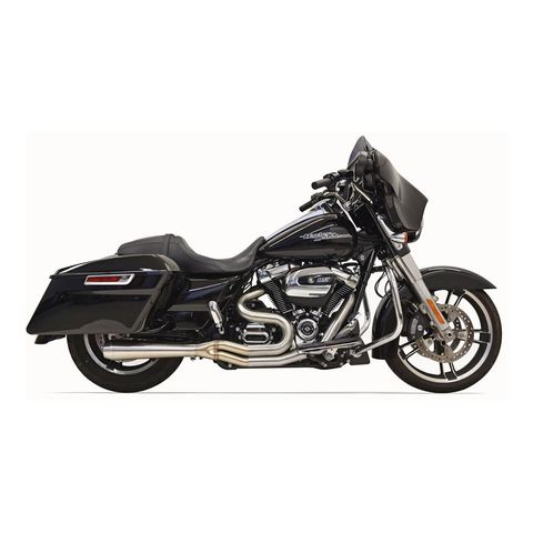 Bassani Road Rage III Stainless 2-Into-1 Short Exhaust For Harley Touring 2017-2025