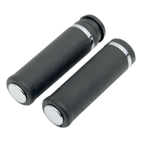 Drag Specialties Rubber Grips With Accent Rings For Harley With Throttle By Wire