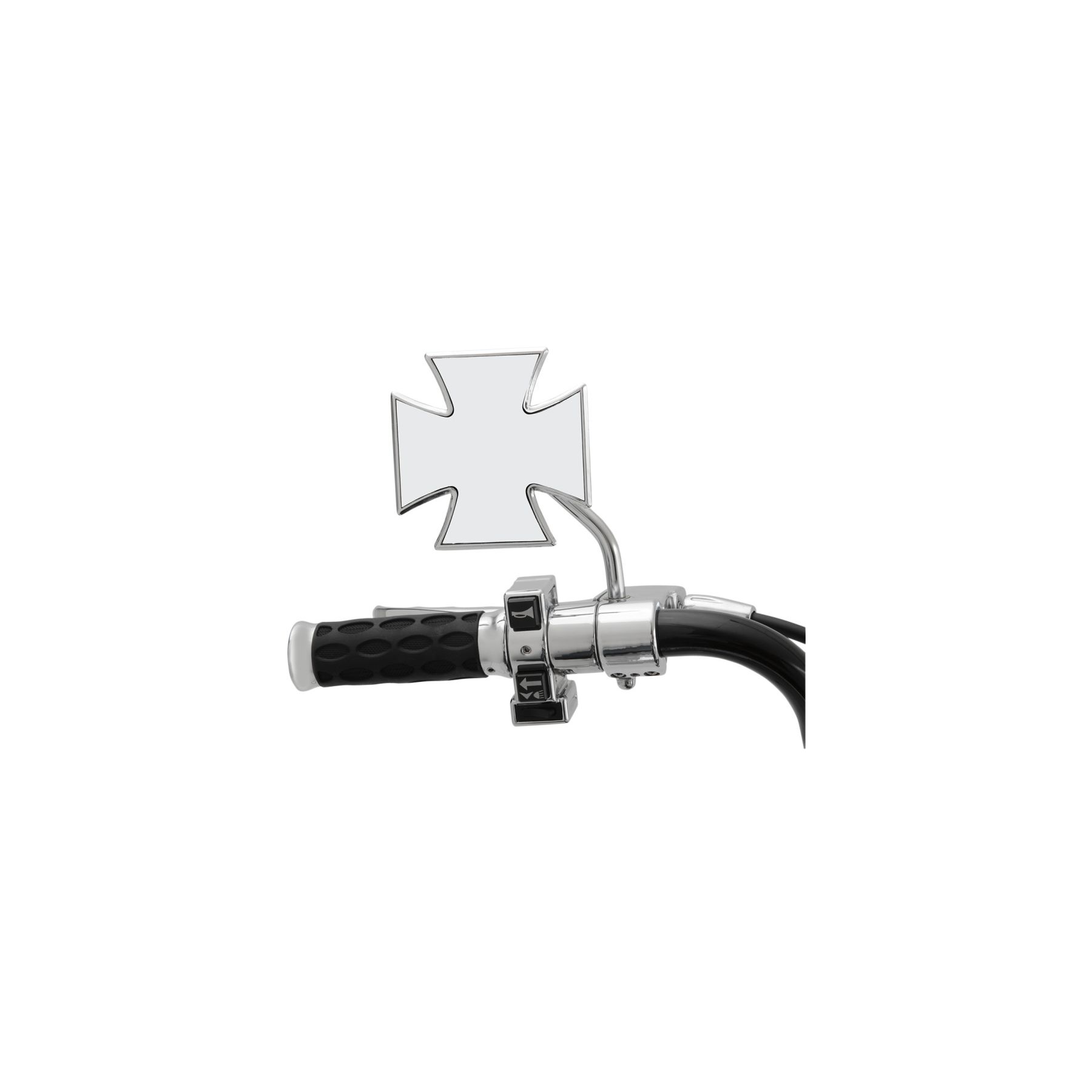 Drag Specialties Drag Specialties Maltese Cross Round Mirror With Round Stem - $48.71 at RevZilla