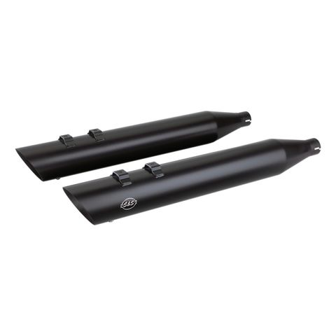 S&S Cycle 4" Slash Down Slip-On Mufflers For Harley Touring 2017-2025