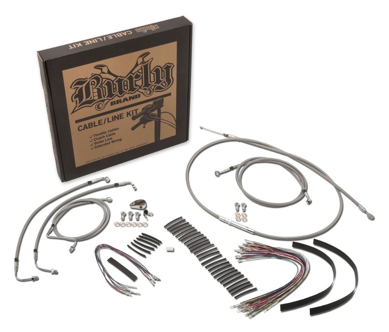 Burly Handlebar Cable Installation Kit For Harley