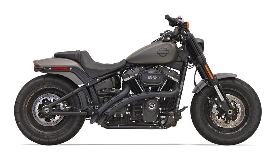 Bassani Radial Sweepers Exhaust With Heat Shields For Harley