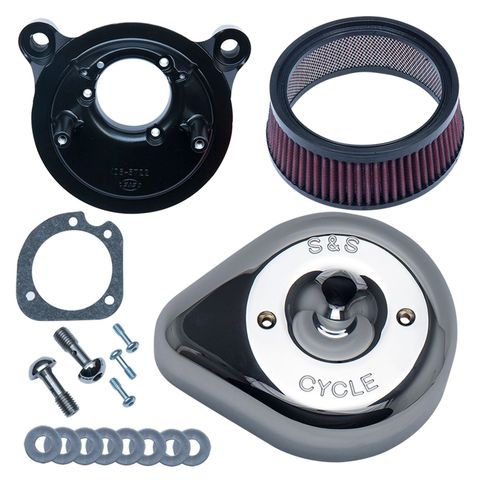 S&S Cycle Teardrop Stealth Air Cleaner Kit For Harley Twin Cam With Cable Throttle 1999-2017