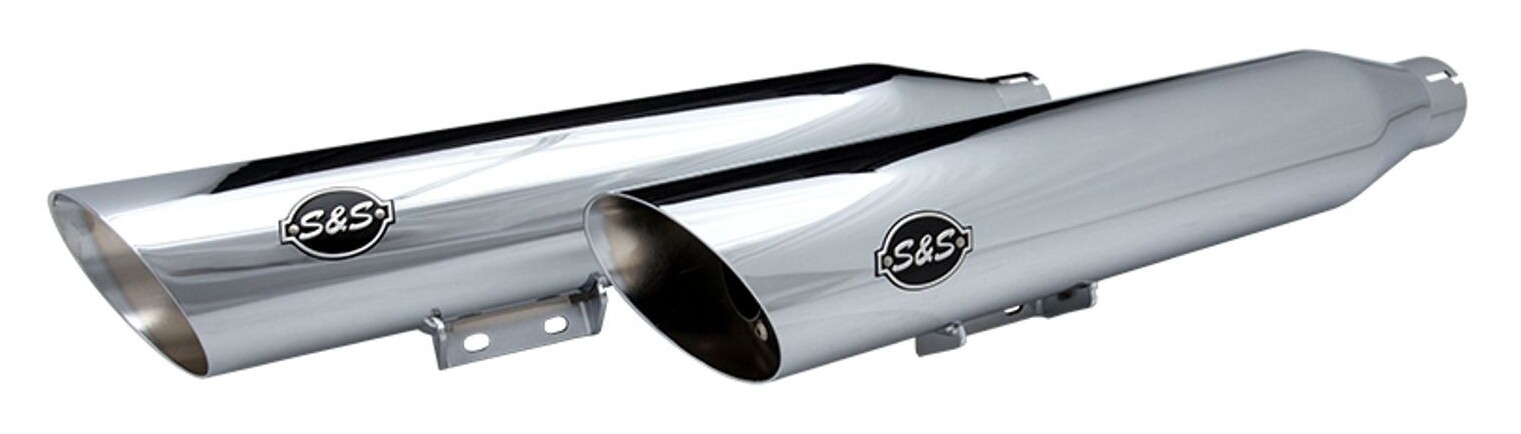 S&S Cycle Slash Down Slip-On Mufflers For Harley | JPCycles.com