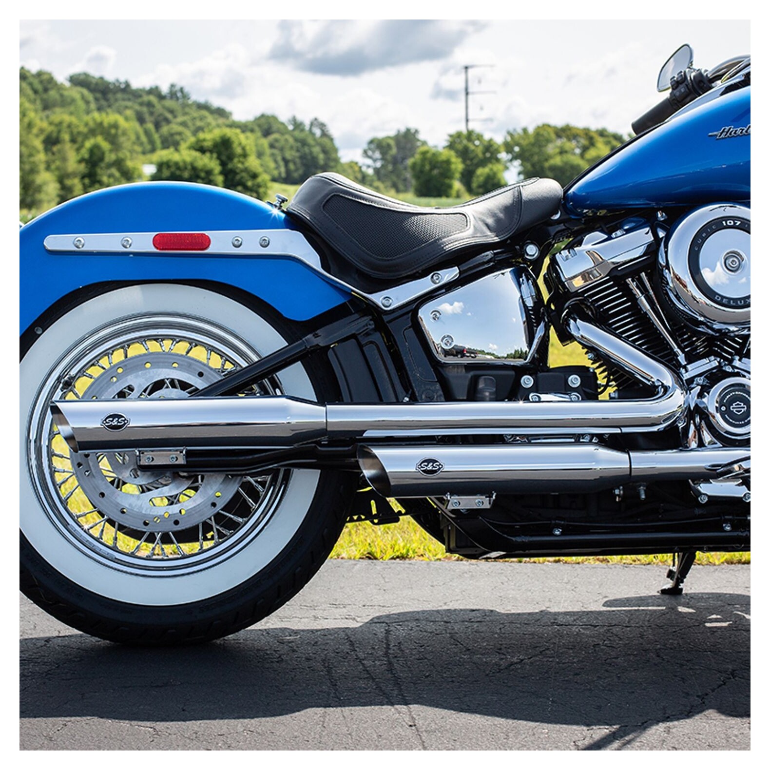 S&S Cycle Slash Down Slip-On Mufflers For Harley | JPCycles.com