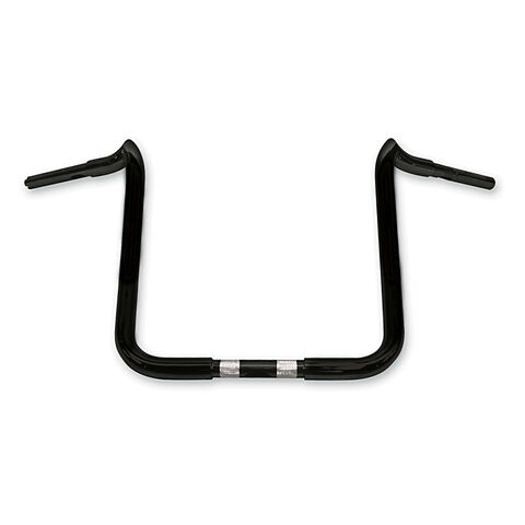 10 Inch Ape Hanger Handlebars For Harley Sportster, Dyna & Softail Models - Black Z Bar Style