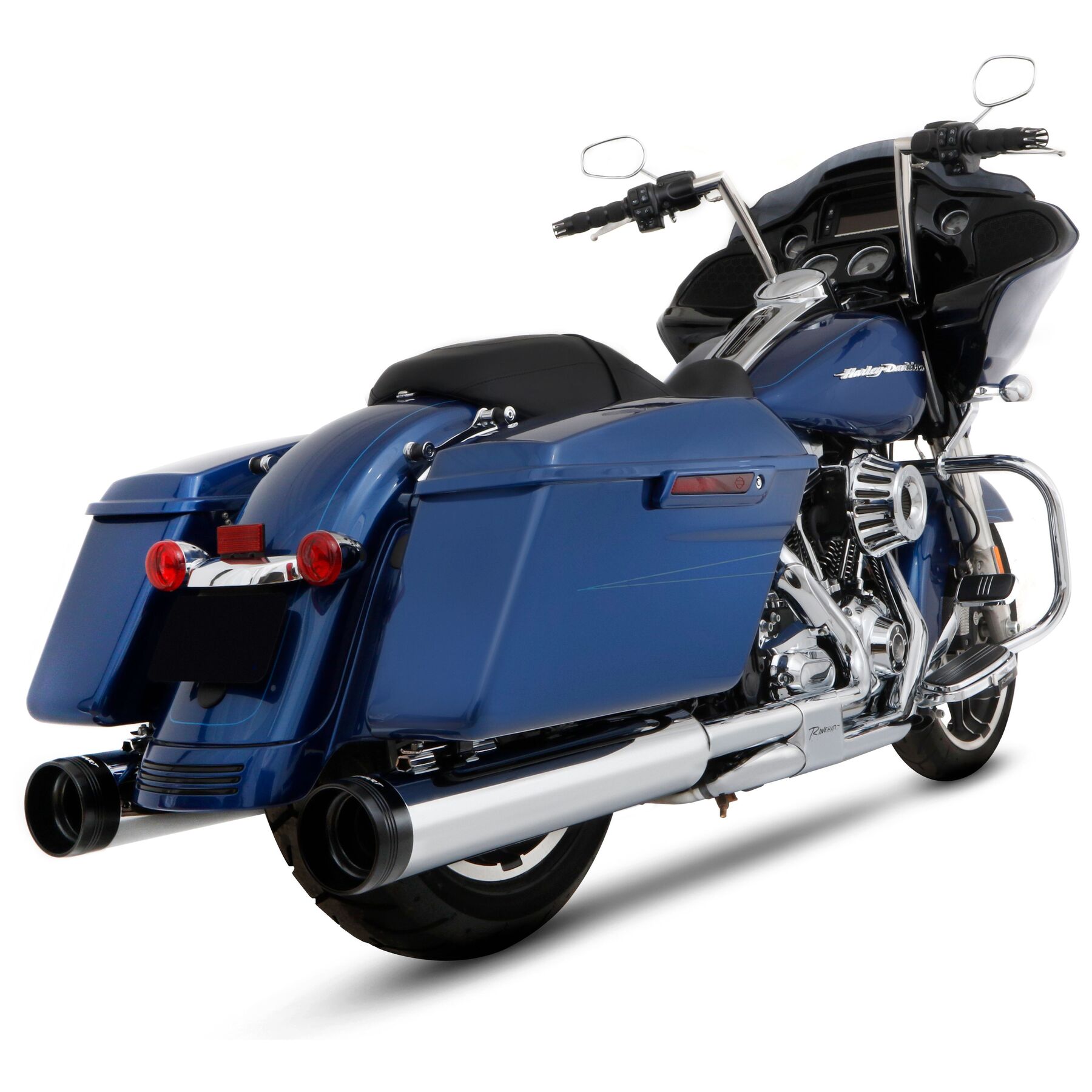 Rinehart Exhaust Rinehart 4 1/2 DBX 45 Slip-On Mufflers For Harley Touring 1995-2016 - $769.95 at J&P Cycles