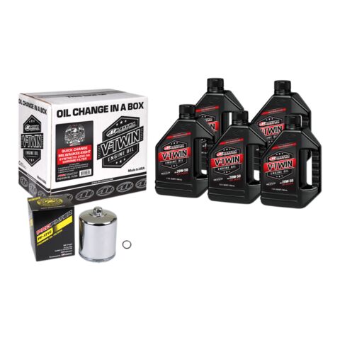 Maxima V-Twin Synthetic Oil Change Kit For Milwaukee-Eight 2017-2026