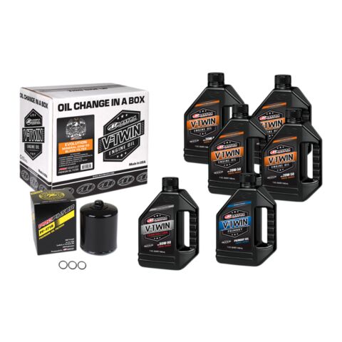 Maxima V-Twin Complete Mineral Oil Change Kit For Harley EVO / Big Twin 1984-1998