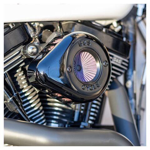 S&S Cycle Teardrop Air Stinger Air Cleaner Kit For Harley Twin Cam w/ Cable Throttle 2001-2017