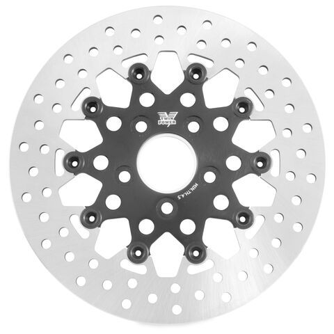Twin Power Black Floating Mesh Rear Rotor For Harley 1984-2025
