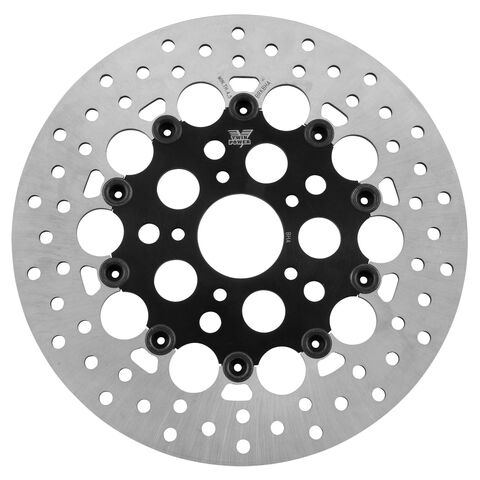 Twin Power Black Floating Hole Front Rotor For Harley 1984-2017