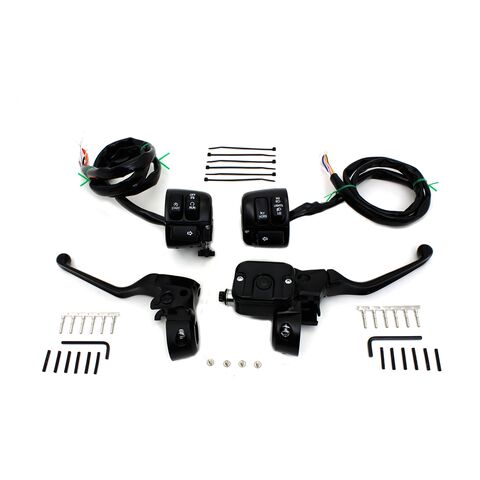 V-Twin Mfg. Handlebar Control Kit With Switches For Harley 1996-2006