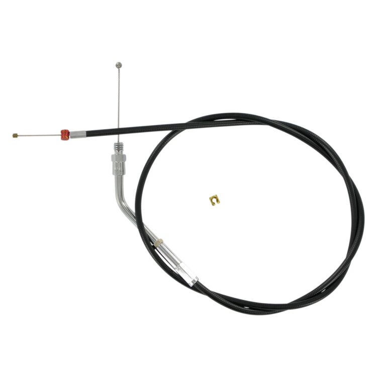 Barnett Black Vinyl Throttle Cable For Harley 1981-1989