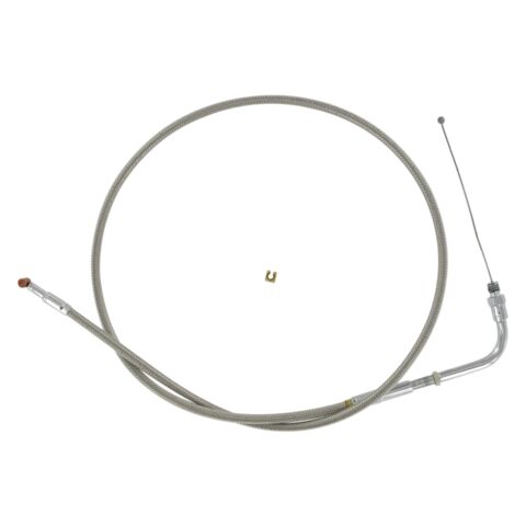 Barnett Stainless Steel Throttle Cable For Harley 1981-1989
