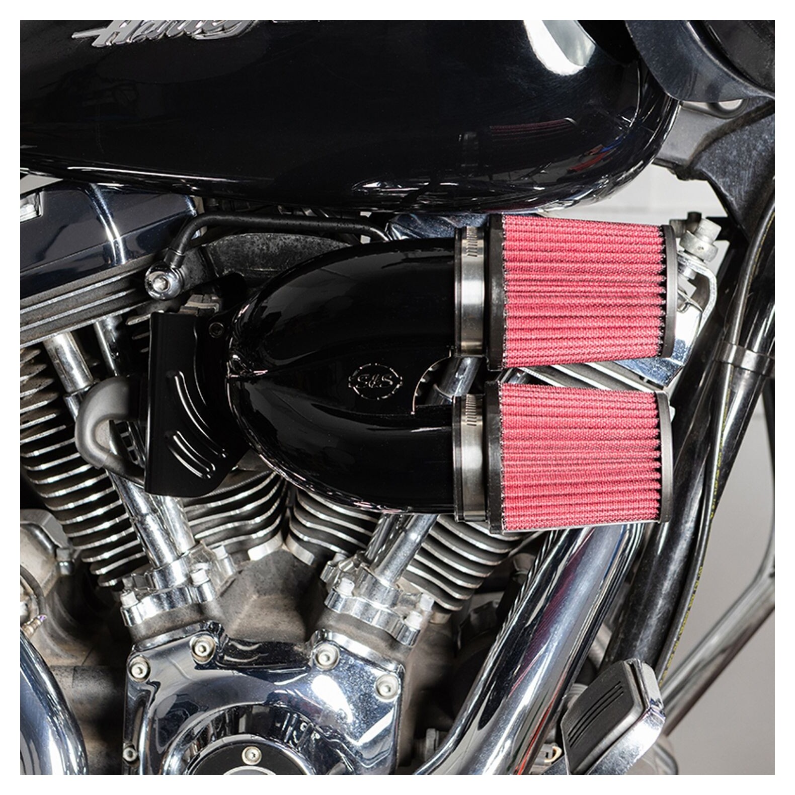 S&S Cycle Tuned Induction Air Cleaner Kit For Harley Twin Cam 2008