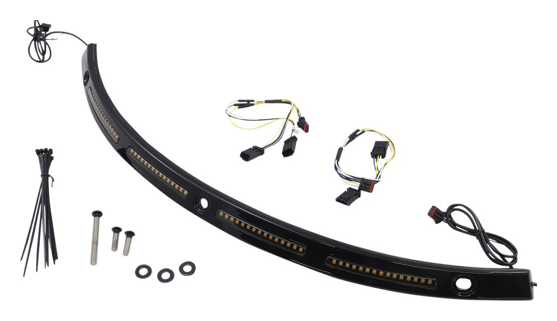 Custom Dynamics Dual Function LED Windshield Trim for Harley