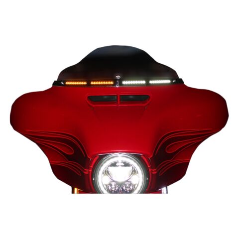 Custom Dynamics Dual Function LED Windshield Trim for Harley Touring 